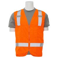 Delta Plus WEL61214HO5X S414 CL 2 Surveyors Vest, 5X, Hi Viz Orange