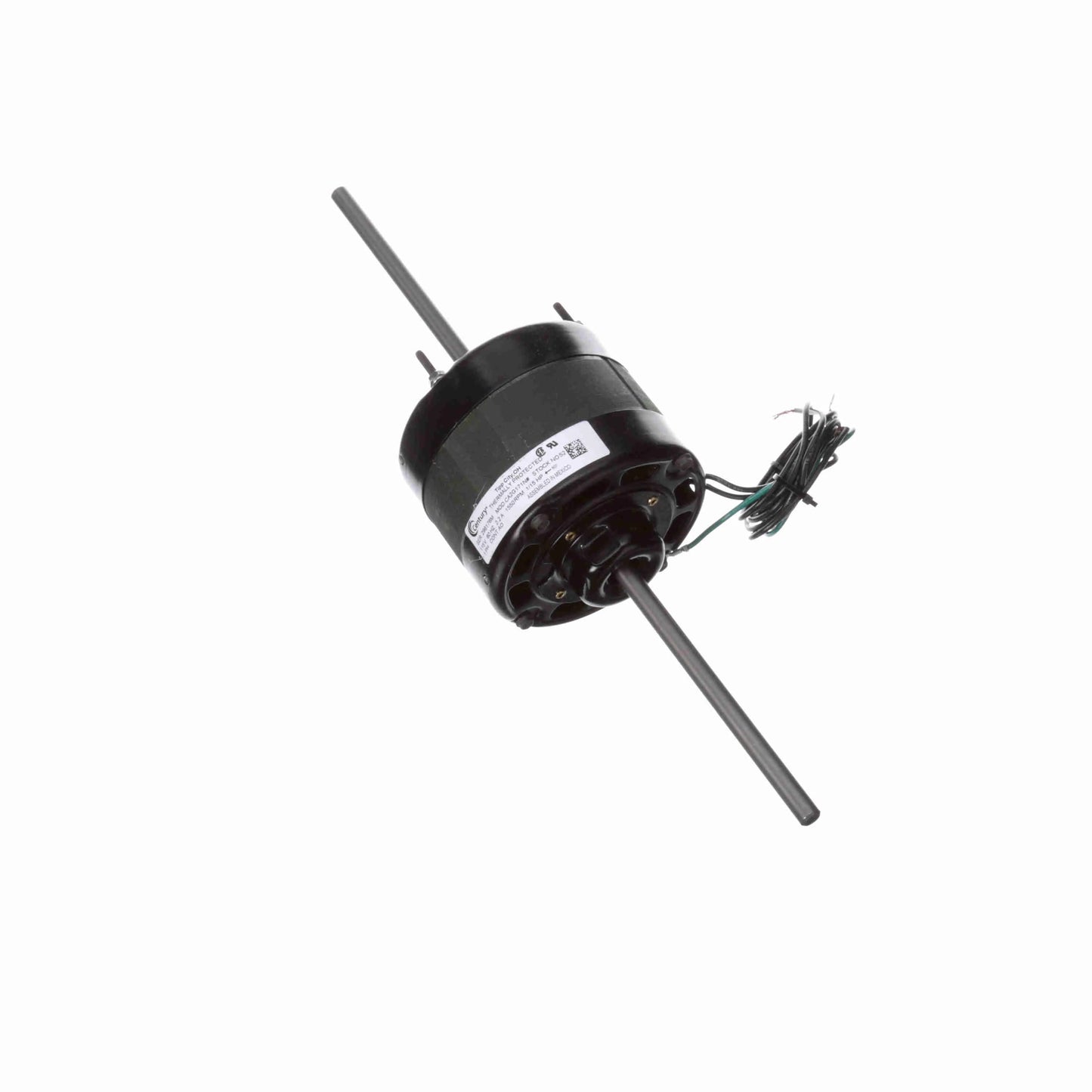 Century Fan Coil & Air Conditioner Motor, 1/15 HP, 1 Ph, 60 Hz, 115 V, 1550 RPM, 1 Speed, 4.4" Diameter, OAO - 52