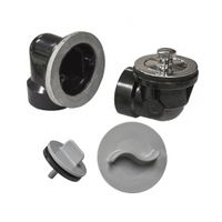 Jones Stephens B07470 Chrome Plated One-Hole Rough-In Bath Waste Kit with Lift and Turn Drain and Test Kit, ABS