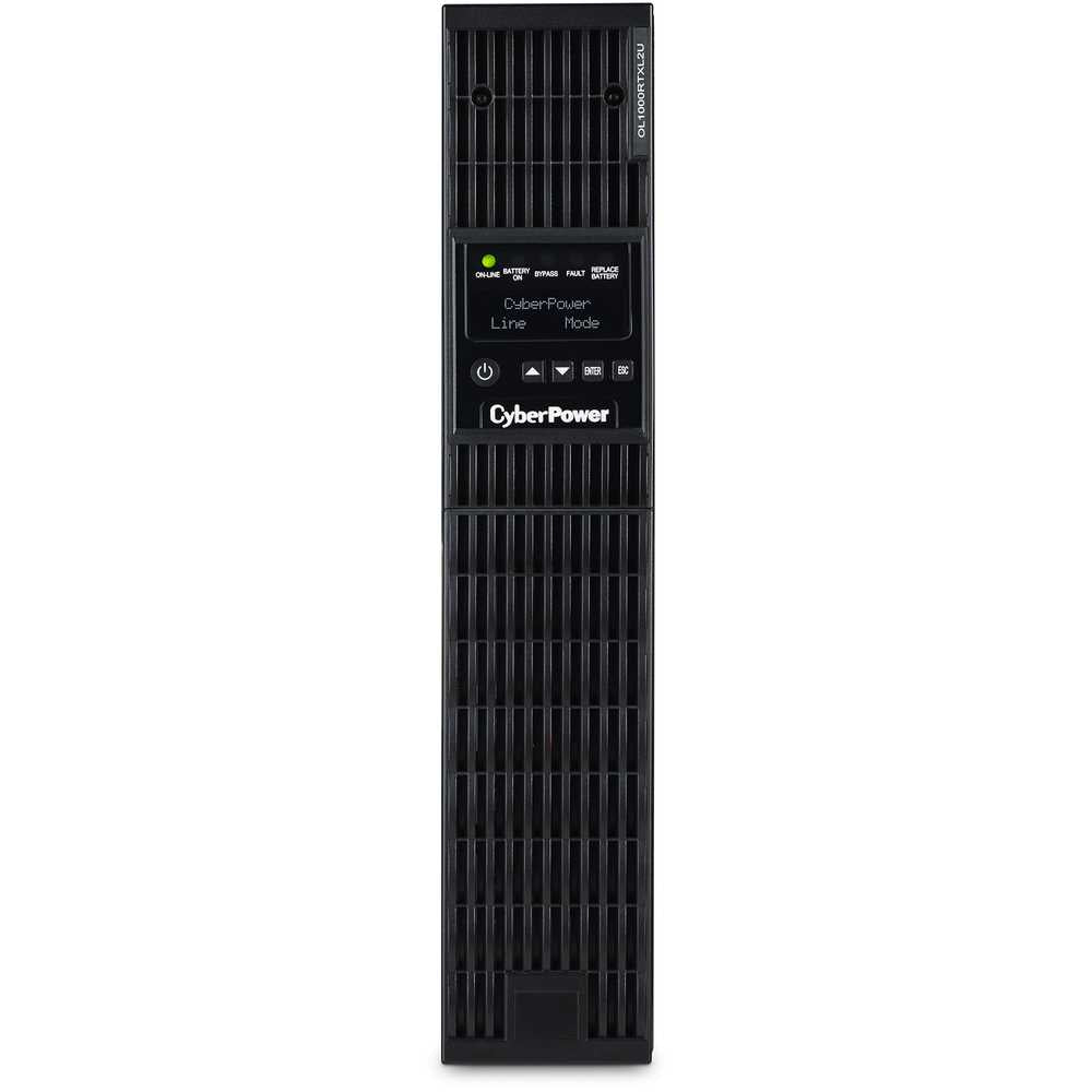 CyberPower OL1000RTXL2UN Smart App Online UPS Systems - 1000VA/900W, 100 - 125 VAC, NEMA 5-15P, 2U, Rack / Tower, Sine Wave, 8 Outlets, LCD, PowerPanel® Business, $400000 CEG, 3YR Warranty