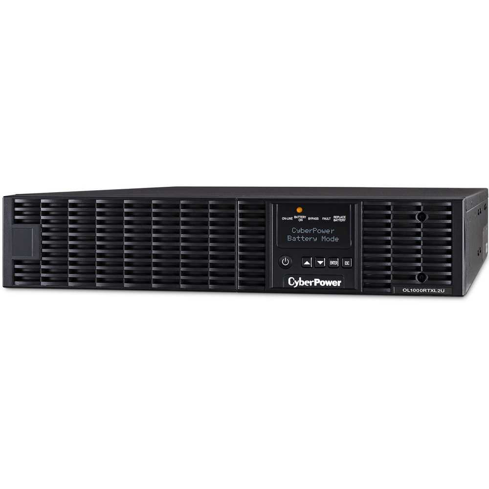 CyberPower OL1000RTXL2UN Smart App Online UPS Systems - 1000VA/900W, 100 - 125 VAC, NEMA 5-15P, 2U, Rack / Tower, Sine Wave, 8 Outlets, LCD, PowerPanel® Business, $400000 CEG, 3YR Warranty