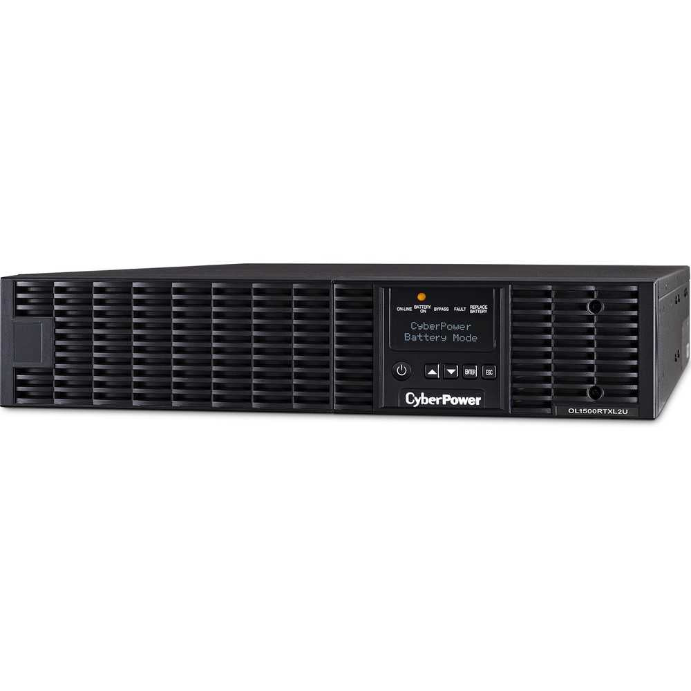 CyberPower OL1500RTXL2U Smart App Online UPS Systems - 1500VA/1350W, 100 - 125 VAC, NEMA 5-15P, 2U, Rack / Tower, Sine Wave, 8 Outlets, LCD, PowerPanel® Business, $400000 CEG, 3YR Warranty