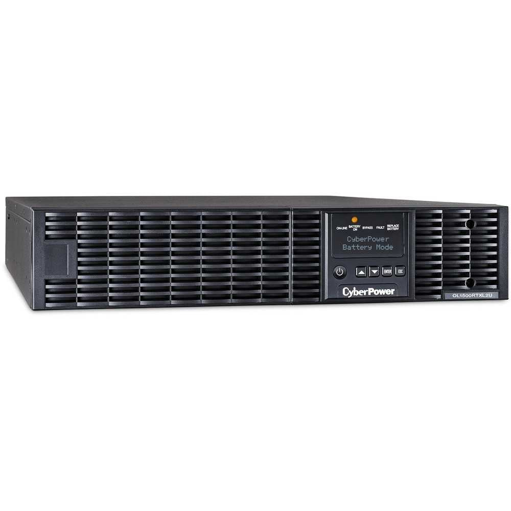 CyberPower OL1500RTXL2U Smart App Online UPS Systems - 1500VA/1350W, 100 - 125 VAC, NEMA 5-15P, 2U, Rack / Tower, Sine Wave, 8 Outlets, LCD, PowerPanel® Business, $400000 CEG, 3YR Warranty