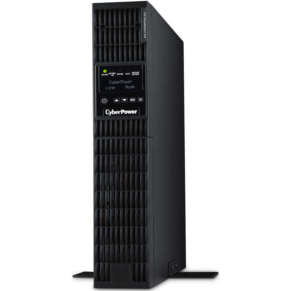 CyberPower OL1500RTXL2U Smart App Online UPS Systems - 1500VA/1350W, 100 - 125 VAC, NEMA 5-15P, 2U, Rack / Tower, Sine Wave, 8 Outlets, LCD, PowerPanel® Business, $400000 CEG, 3YR Warranty