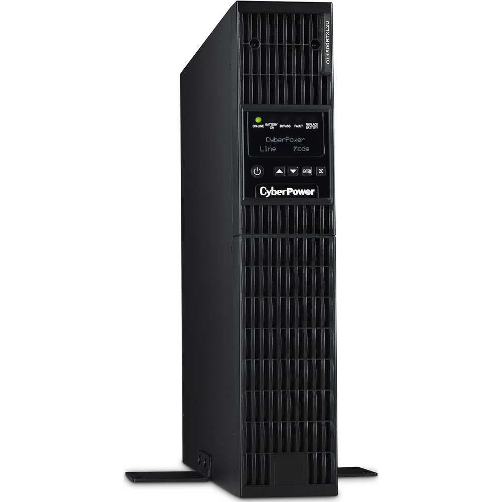 CyberPower OL1500RTXL2U Smart App Online UPS Systems - 1500VA/1350W, 100 - 125 VAC, NEMA 5-15P, 2U, Rack / Tower, Sine Wave, 8 Outlets, LCD, PowerPanel® Business, $400000 CEG, 3YR Warranty