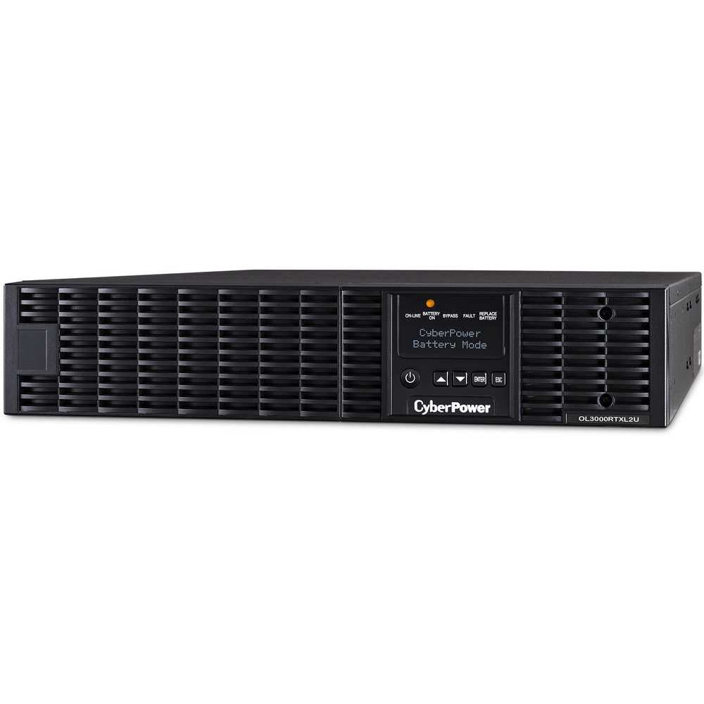 CyberPower OL3000RTXL2UN Smart App Online UPS Systems - 3000VA/2700W, 100 - 125 VAC, NEMA L5-30P, 2U, Rack / Tower, Sine Wave, 7 Outlets, LCD, PowerPanel® Business, $400000 CEG, 3YR Warranty