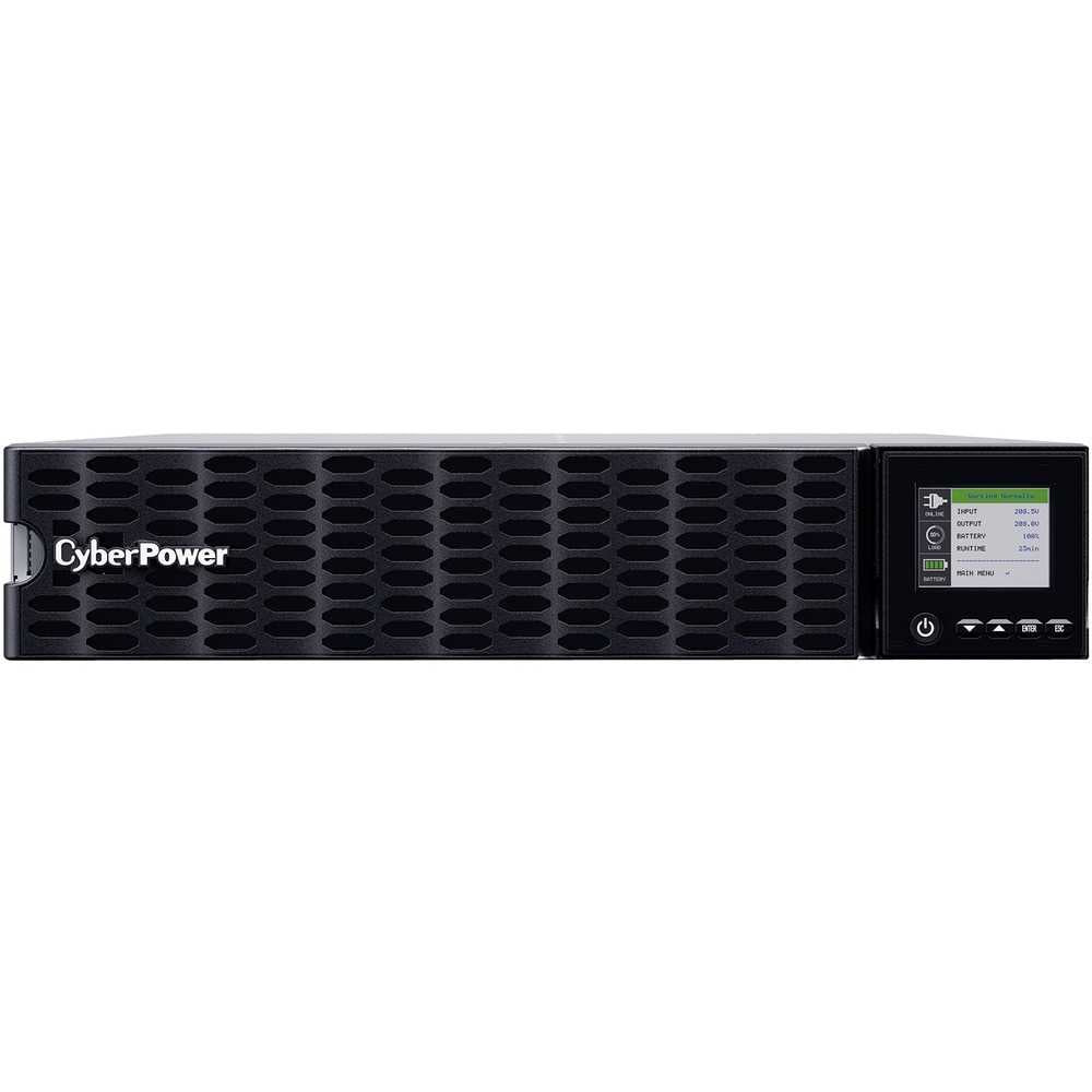 CyberPower OL5KRTHD Smart App Online UPS Systems - 5000VA/5000W, 200 - 240 VAC, Hardwire Terminal (NEMA L6-30P power cord included), 2U, Rack / Tower, Sine Wave, 4 Outlets, LCD, PowerPanel® Business, $300000 CEG, 3YR Warranty