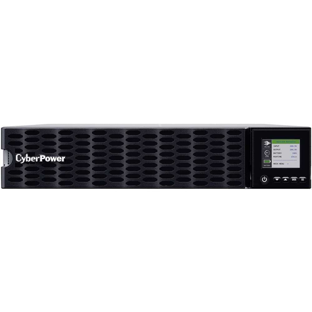 CyberPower OL5KRTHD Smart App Online UPS Systems - 5000VA/5000W, 200 - 240 VAC, Hardwire Terminal (NEMA L6-30P power cord included), 2U, Rack / Tower, Sine Wave, 4 Outlets, LCD, PowerPanel® Business, $300000 CEG, 3YR Warranty