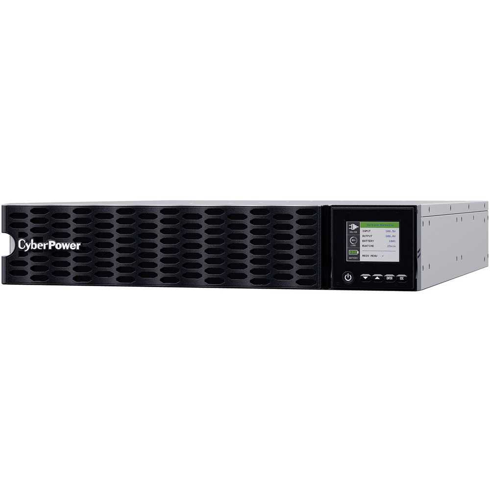 CyberPower OL5KRTHD Smart App Online UPS Systems - 5000VA/5000W, 200 - 240 VAC, Hardwire Terminal (NEMA L6-30P power cord included), 2U, Rack / Tower, Sine Wave, 4 Outlets, LCD, PowerPanel® Business, $300000 CEG, 3YR Warranty