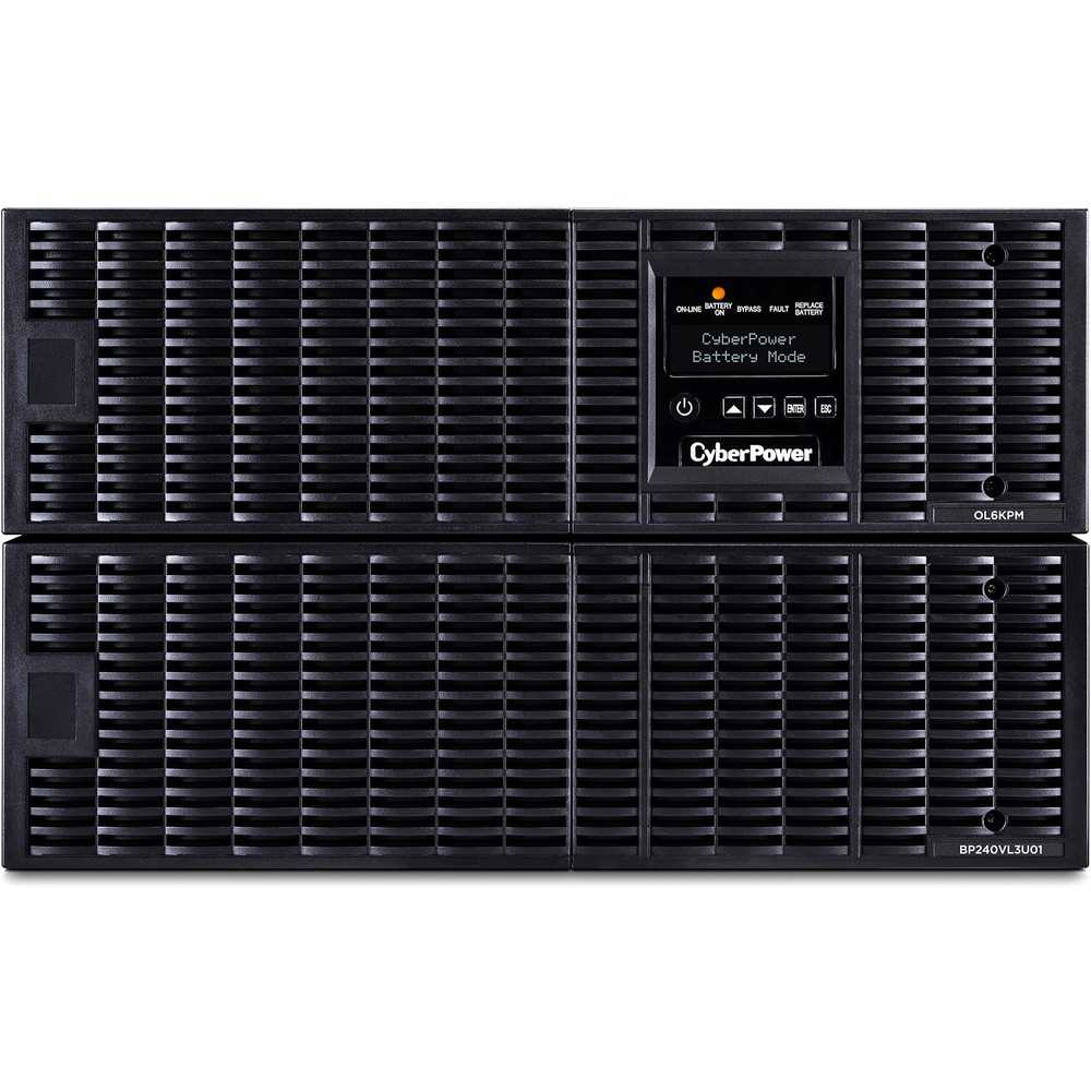 CyberPower OL6KRT Smart App Online UPS Systems - 6000VA/5400W, 200 - 240 VAC, NEMA L6-30P, 6U, Rack / Tower, Sine Wave, 4 Outlets, LCD, PowerPanel® Business, $300000 CEG, 3YR Warranty