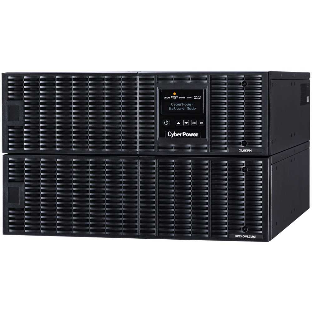 CyberPower OL6KRT Smart App Online UPS Systems - 6000VA/5400W, 200 - 240 VAC, NEMA L6-30P, 6U, Rack / Tower, Sine Wave, 4 Outlets, LCD, PowerPanel® Business, $300000 CEG, 3YR Warranty