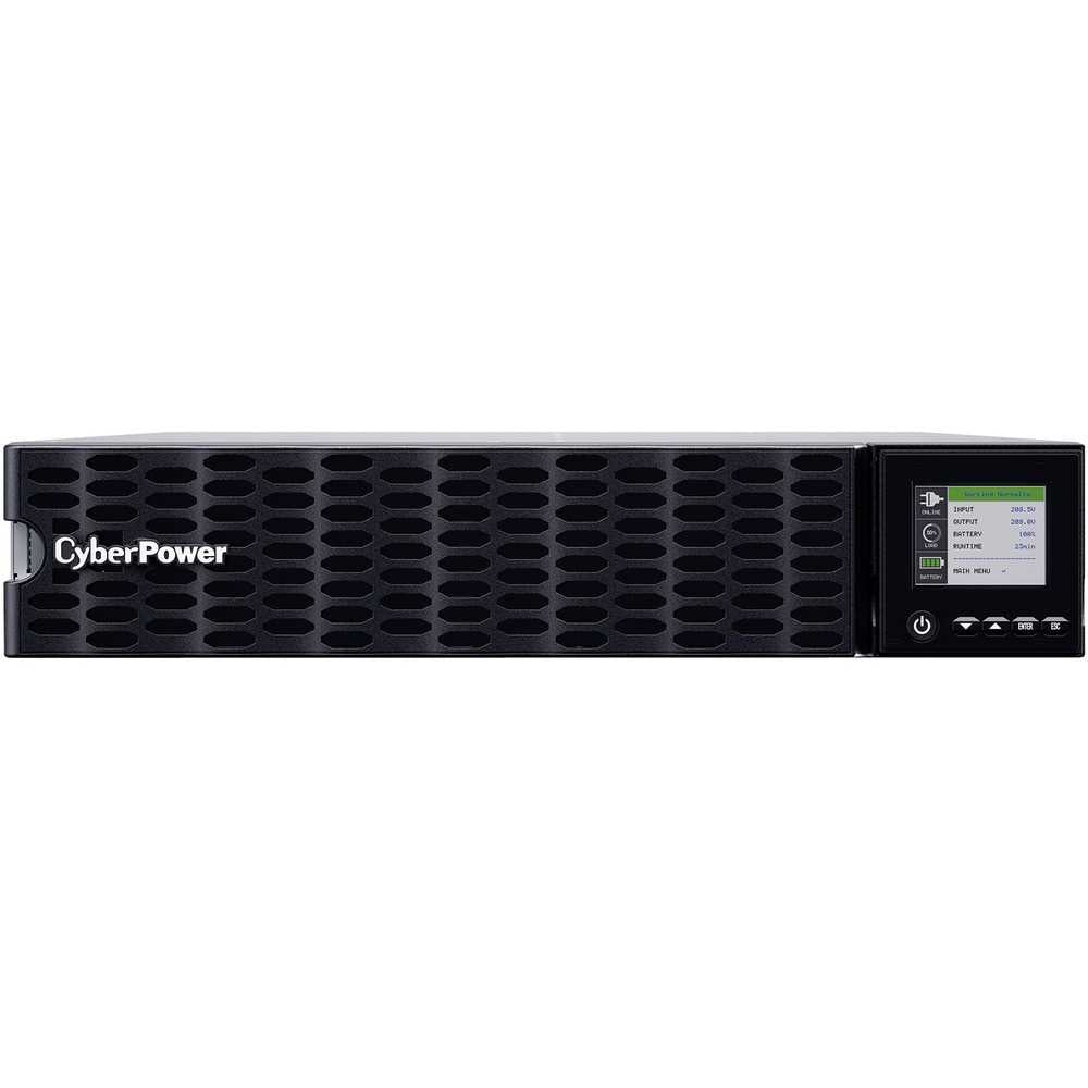 CyberPower OL6KRTHD Smart App Online UPS Systems - 6000VA/6000W, 200 - 240 VAC, Hardwire Terminal (NEMA L6-30P power cord included), 2U, Rack / Tower, Sine Wave, 4 Outlets, LCD, PowerPanel® Business, $300000 CEG, 3YR Warranty