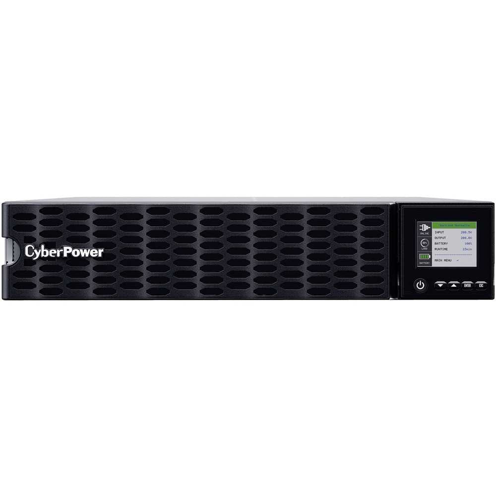 CyberPower OL6KRTHD Smart App Online UPS Systems - 6000VA/6000W, 200 - 240 VAC, Hardwire Terminal (NEMA L6-30P power cord included), 2U, Rack / Tower, Sine Wave, 4 Outlets, LCD, PowerPanel® Business, $300000 CEG, 3YR Warranty