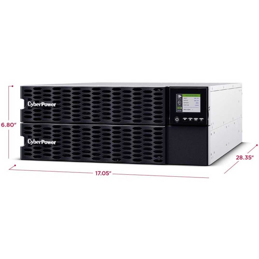 CyberPower OL8KRTHD 8KVA/8KW RT 200-240V Hardwire Online Ups PF 1 4U Rmcard 3-Year Warranty