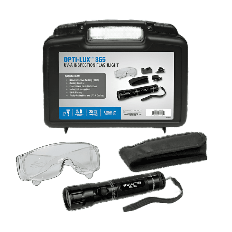 Spectro-UV OLX-365B Opti-Lux™ 365 LED 365nm UV-A Flashlight Kit with UV-A Pass Filter