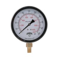 Winters Instruments PFQ2220 Pfq Stainless Steel Liquid Filled Pressure Gauge / Pfq-Lf Lead Free Ss Liquid Filled Pressure Gauge