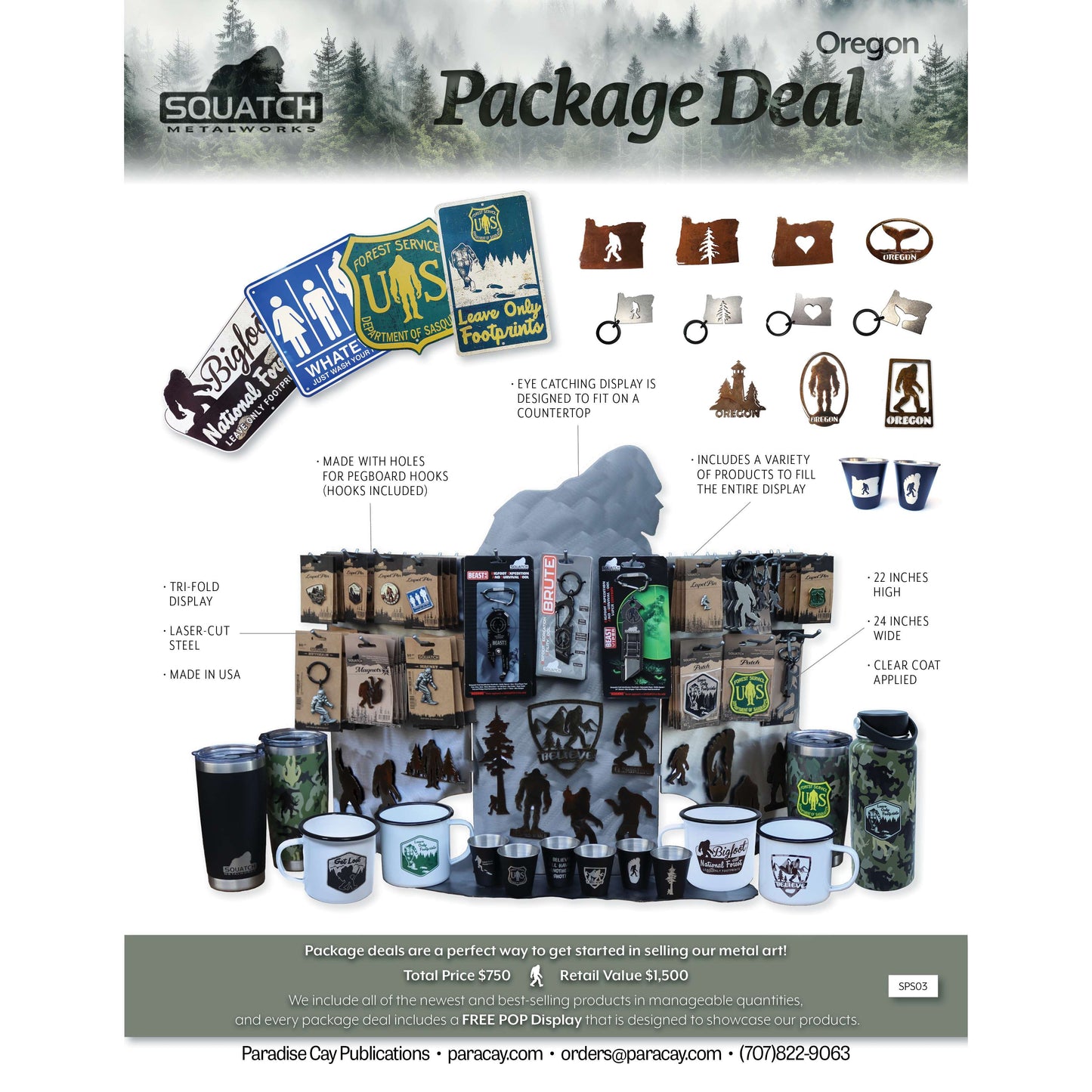 Paradise Clay SPS03 Squatch Metalworks Package Special OREGON (WHOLESALE ONLY)