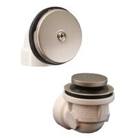 Jones Stephens B0718BN Brushed Nickel Two-Hole Toe Touch Bath Waste Kit, Standard Full Kit, PVC