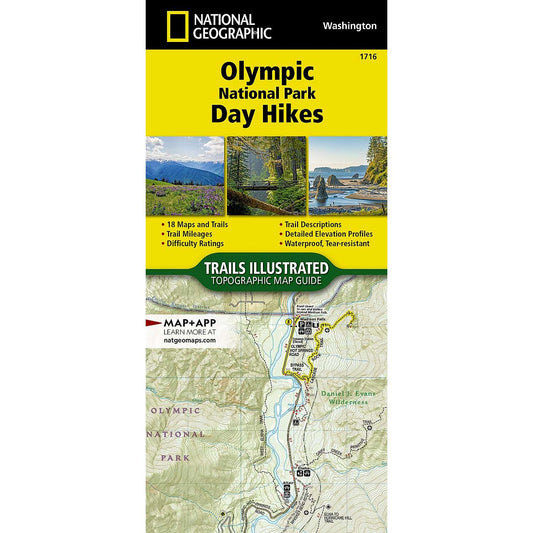 Paradise Clay NGM056 Olympic National Park Day Hikes Map (National Geographic Map)