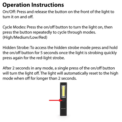 LUXPRO LP402 200 Lumen Thin Rechargeable Work Light, 8 Pieces Tray