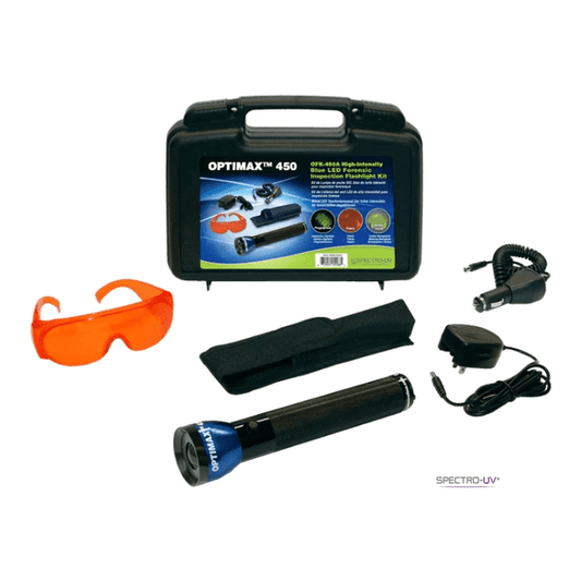Spectro-UV OFK-450A/FA OptiMax™ Blue Light LED Forensic Alternate Light Source (ALS) Inspection Kit Australia/China (Type I)