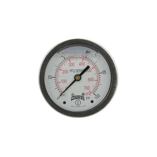 Winters Instruments PFQ1533 Pfq Stainless Steel Liquid Filled Pressure Gauge / Pfq-Lf Lead Free Ss Liquid Filled Pressure Gauge
