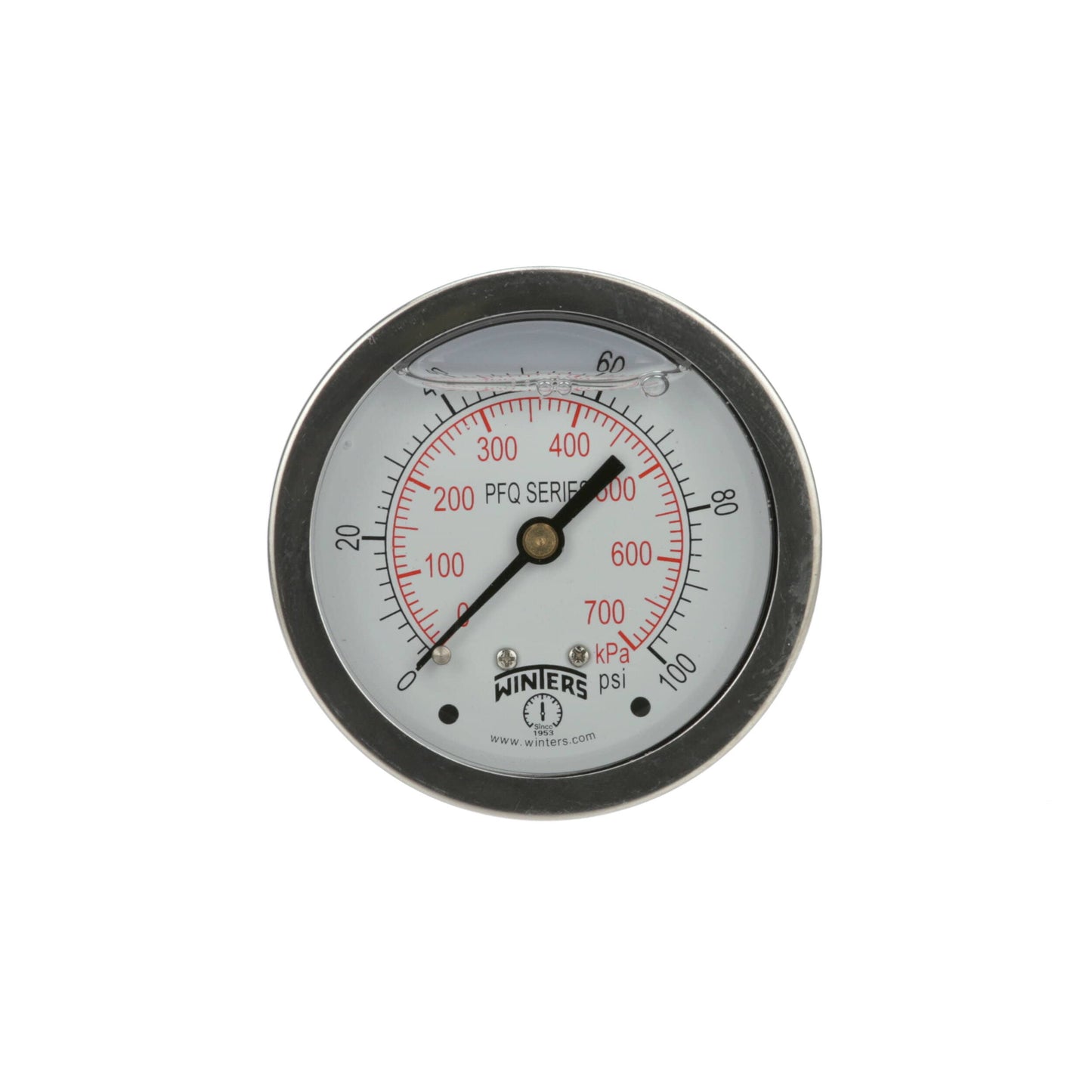 Winters Instruments PFQ2267 Pfq Stainless Steel Liquid Filled Pressure Gauge / Pfq-Lf Lead Free Ss Liquid Filled Pressure Gauge