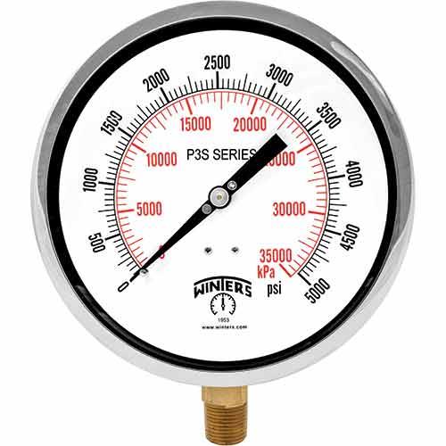 Winters Instruments P3S6008 P3S 300 Series Pressure Gauge