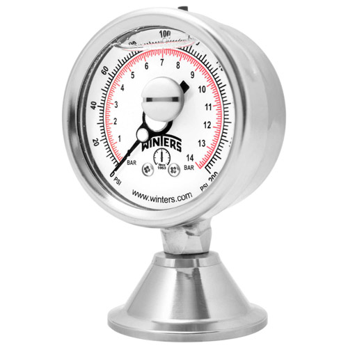 Winters Instruments PAG15798 Pag 3A Pharmaceutical, Food, Beverage & Dairy Sanitary Gauge