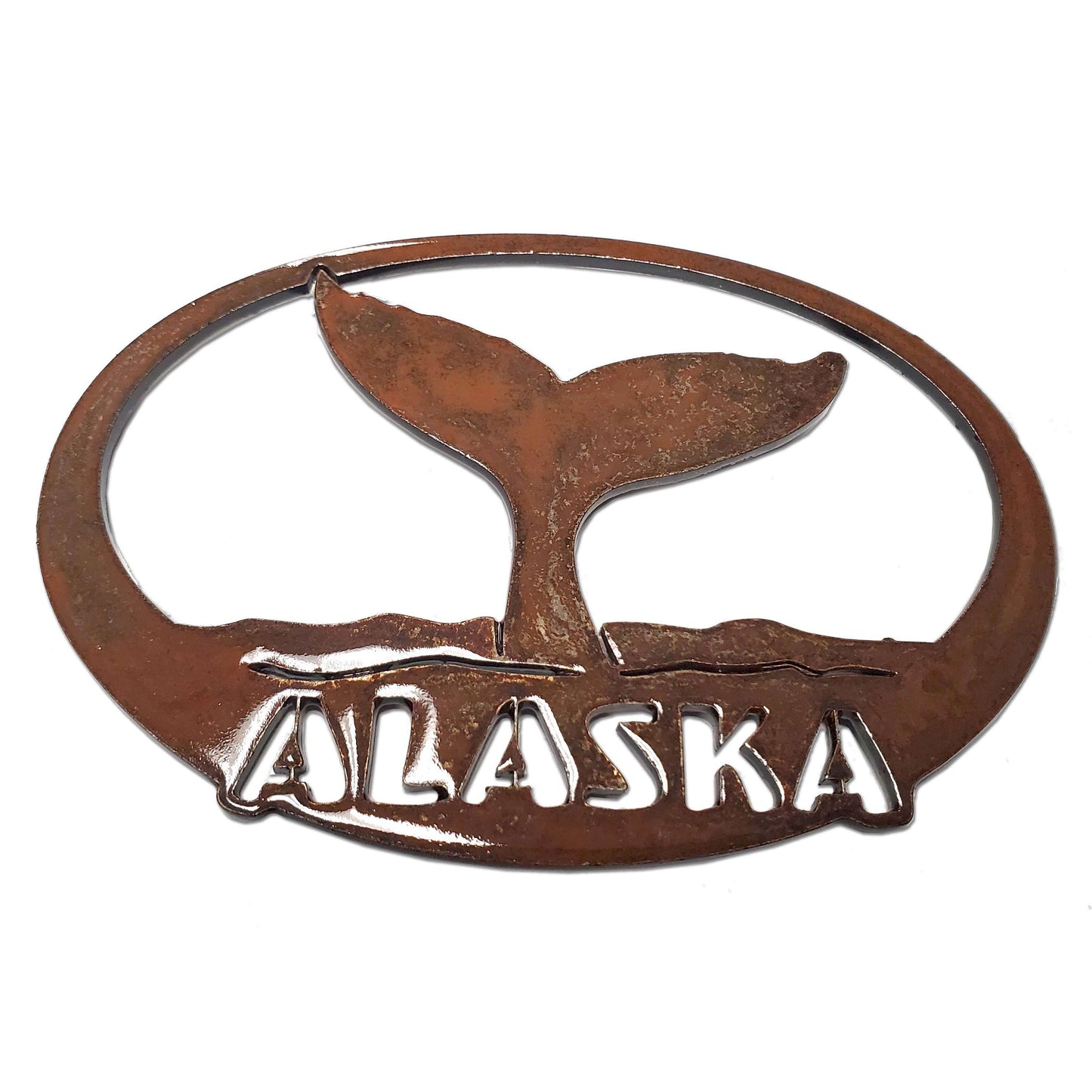 Paradise Clay PAR825 Whale Tail Oval w/ Alaska MAGNET