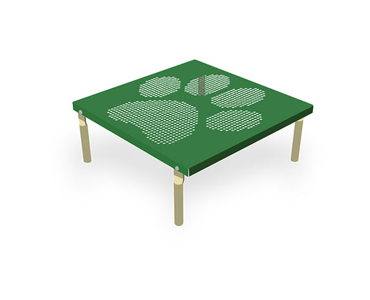 Dogipot 7511BP-Natural Bark Park Paws Table - Natural, Green