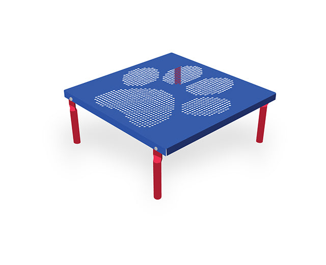 Dogipot 7511BP-Playful Bark Park Paws Table - Natural, Blue