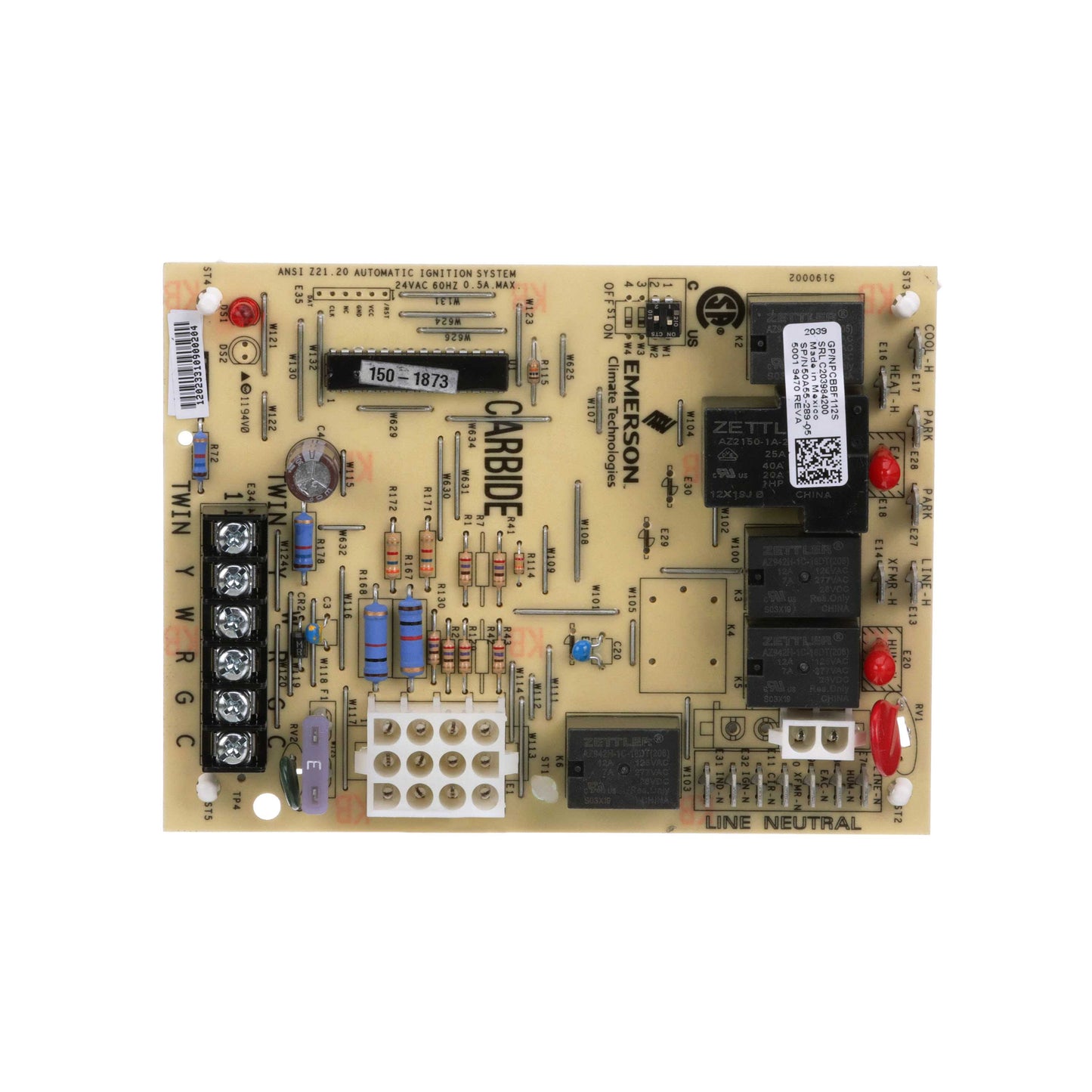 Daikin PCBBF112S Printed Circuit Board, Hot Surface Ignition (HSI), Integrated W/Acc