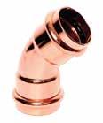 Everflow PCLF0012 1/2 Copper Elbow 45º, P x P, 1/2'' x 1/2''