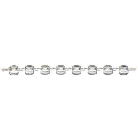 Globe Scientific PCR-STR-02F-12 0.2mL 12-Strip Tubes with Separate 12-Strip clear Flat caps Natural