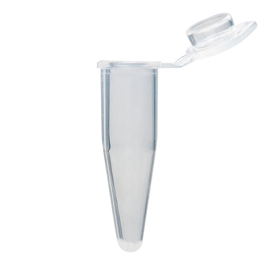 Globe Scientific PCR-05F 0.5mL Individual PCR Tube with Frosted Flat Cap Natural