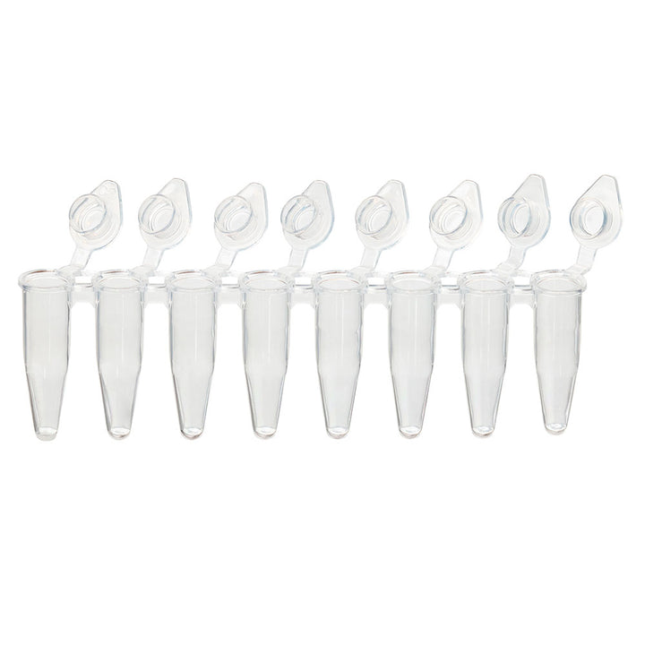 Globe Scientific PCR-02S-12 0.2mL 12-Strip Tubes No Caps Natural