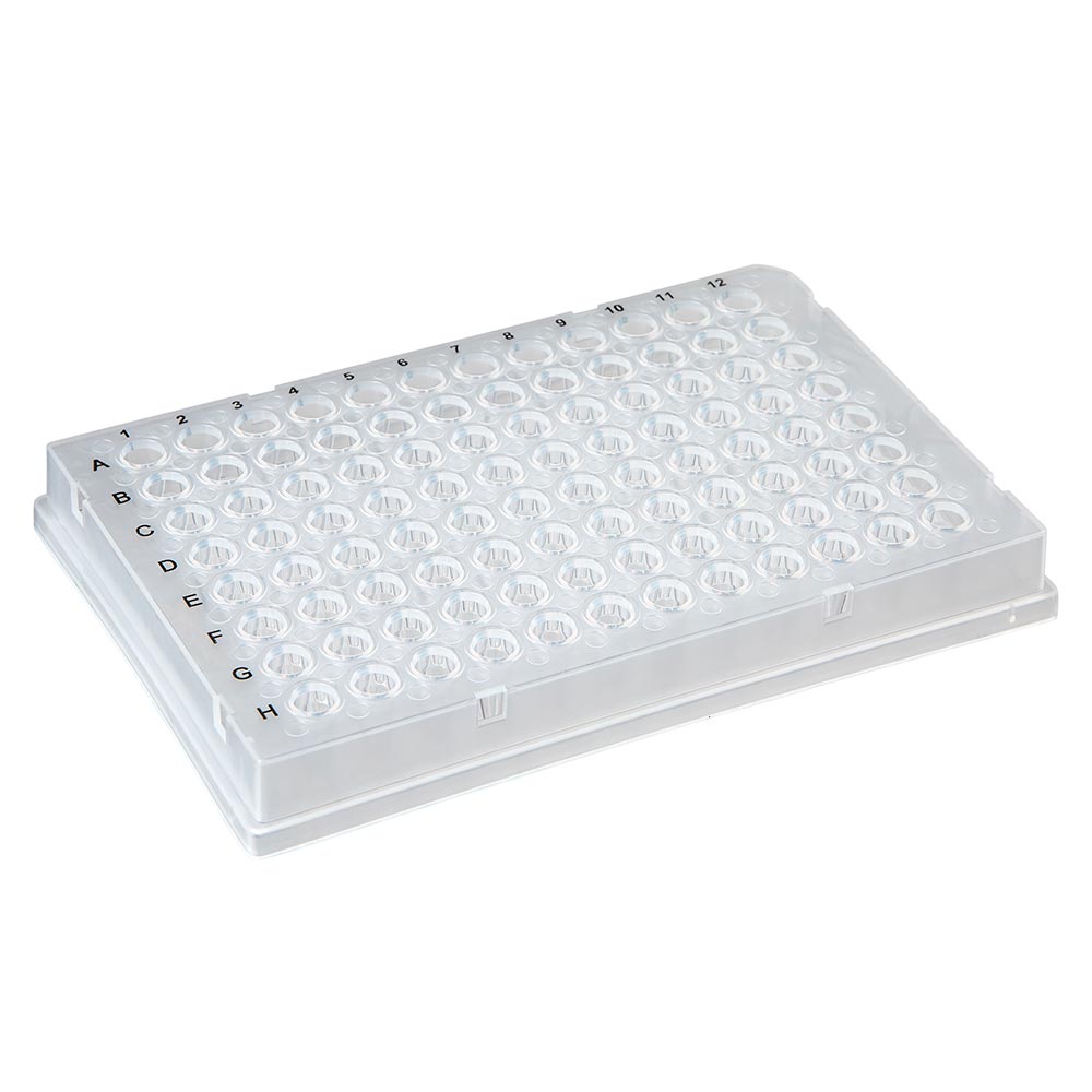 Globe Scientific PCR-NS-01W 0.1mL 96-Well PCR Plate Low-Profile No Skirt White