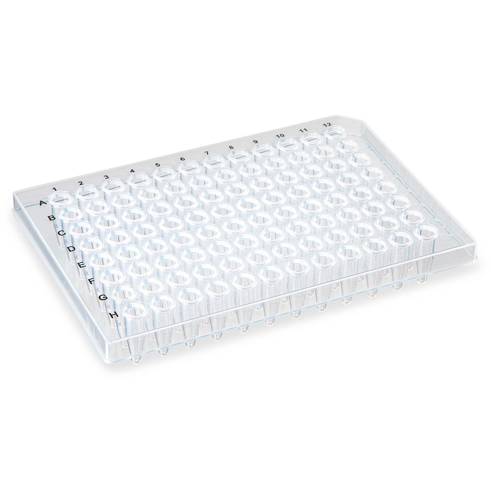 Globe Scientific PCR-NS-01W 0.1mL 96-Well PCR Plate Low-Profile No Skirt White