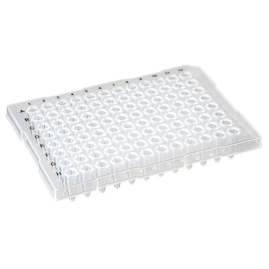 Globe Scientific PCR-HS-FL02 0.2mL 96-Well PCR Plate Half Skirt (ABI-style) Flat top Clear