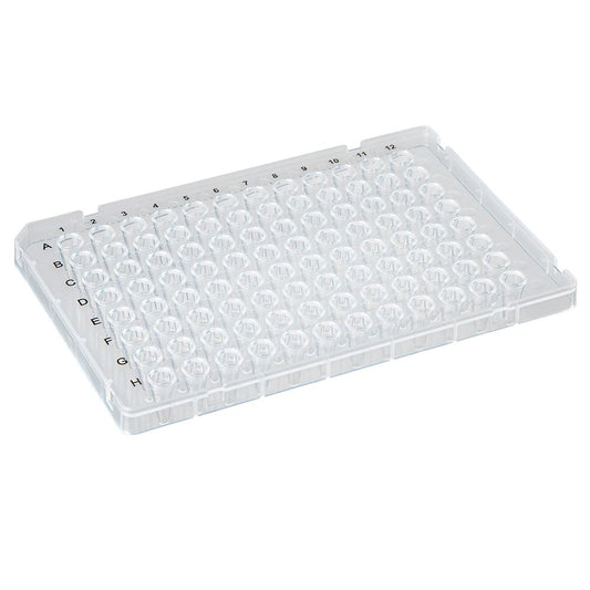 Globe Scientific PCR-HS-RR01 0.1mL 96-Well PCR Plate Low Profile FAST Half Skirt Ridged Rim Clear