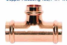 Everflow PCRT1005 1 x 3/4 x 3/4 Copper Tee, P x P x P, 1'' x 3/4'' x 3/4''