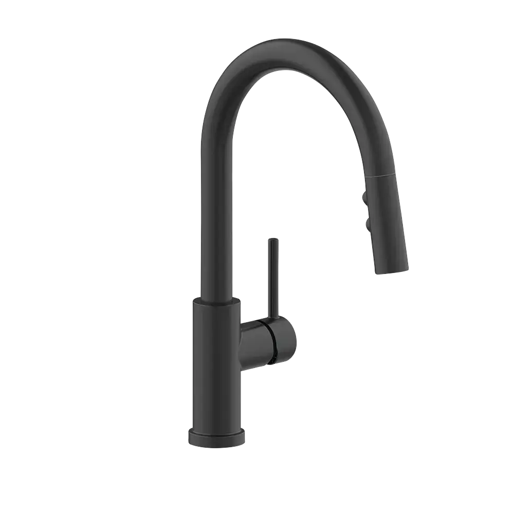 Matco-Norca PD-151MB Padova Single Handle Pulldown Kitchen Faucet, Matte Black