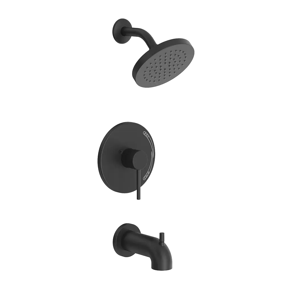 Matco-Norca PD-731MBJP Padova Tub & Shower Trim, Slip On Diverter Spout, Job Pack, Matte Black