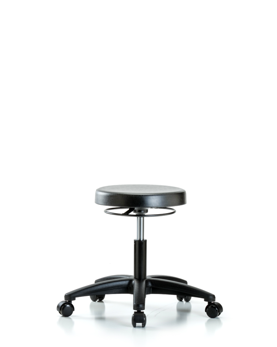 Blue Ridge Ergonomics PDHSO-RG-RC Polyurethane Stool - Desk Height with Casters