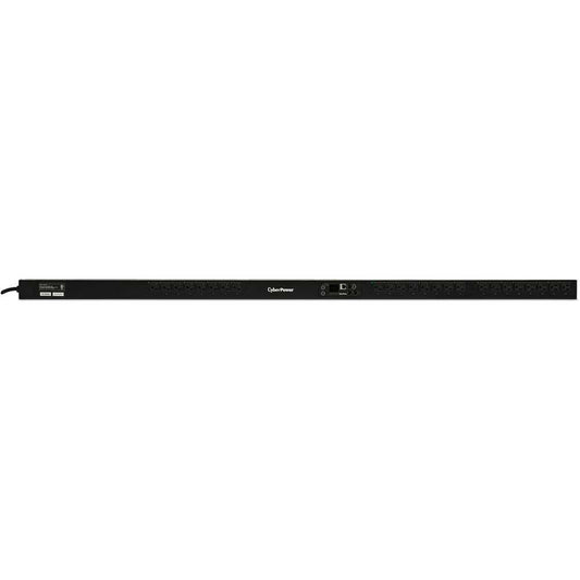 CyberPower PDU41101 100 - 120 VAC 20A Switched PDU - 24 Outlets, 10 ft, NEMA L5-20P (5-20P Adapter), Vertical, 0U, LCD, 3YR Warranty