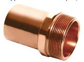 Everflow PFMA0012 1/2 Copper Male Adapter, FTG x MPT, 1/2'' x 1/2''