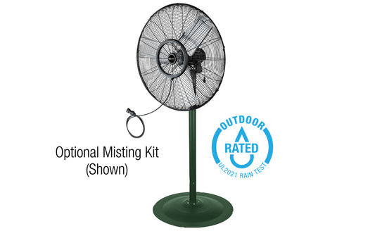 24" Outdoor Rated Oscillating Air Circulator With Pedistal Base