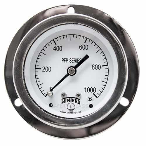 Winters Instruments PFP3789R1 Pfp Premium Stainless Steel Liquid Filled Pressure Gauge For Panel Mounting