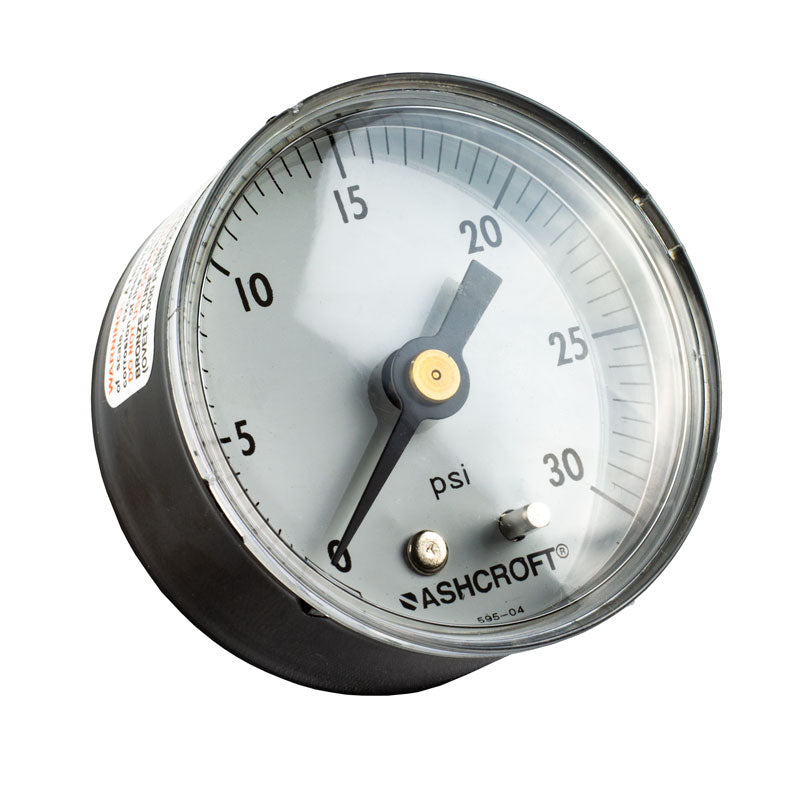 Solberg PG-030-025 Pressure Gauge 0 to 30 PSIG Industrial Filter Monitoring Gauge with 1/4 Inch NPT Connection